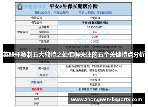 英联杯赛制五大独特之处值得关注的五个关键特点分析
